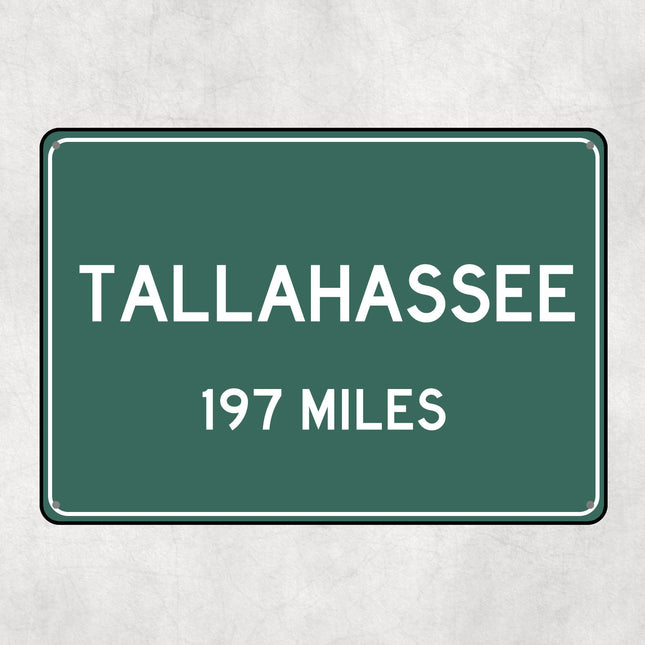 PERSONALIZED TALLAHASSEE Sign, Tallahassee City Distance Sign, City of Tallahassee Gift, Tallahassee Gifts, Tallahassee Souvenir