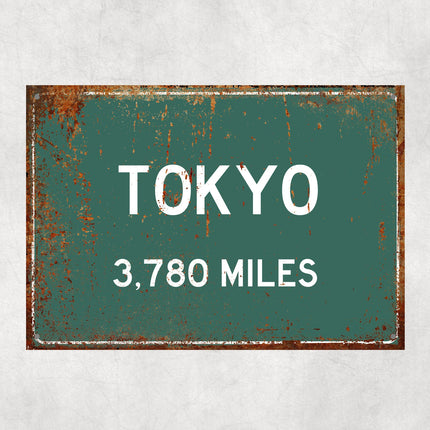 PERSONALIZED TOKYO Sign, Tokyo City Distance Sign, City of Tokyo Gift, Tokyo Gifts, Tokyo Souvenir, Tokyo Signs