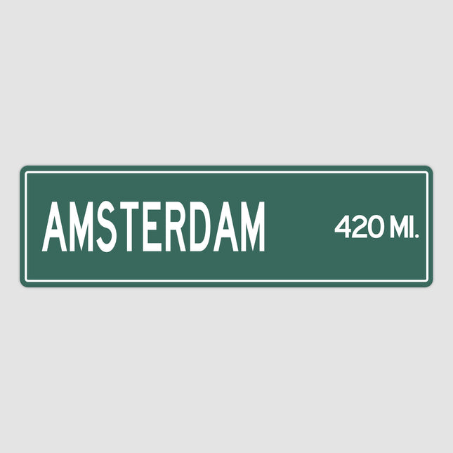 PERSONALIZED AMSTERDAM Sign, Amsterdam City Distance Sign, City of Amsterdam Gift, Amsterdam Gifts, Amsterdam Souvenir, Amsterdam Sign