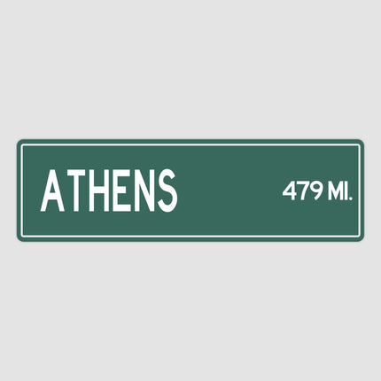 PERSONALIZED ATHENS Sign, Athens City Distance Sign, City of Athens Gift, Athens Gifts, Athens Souvenir, Athens Sign