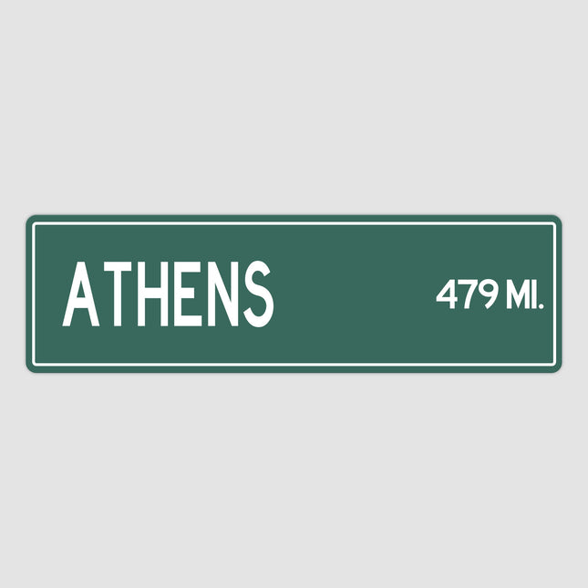 PERSONALIZED ATHENS Sign, Athens City Distance Sign, City of Athens Gift, Athens Gifts, Athens Souvenir, Athens Sign
