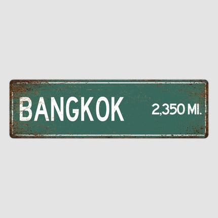 PERSONALIZED BANGKOK Sign, Bangkok City Distance Sign, City of Bangkok Gift, Bangkok Gifts, Bangkok Souvenir, Bangkok Sign