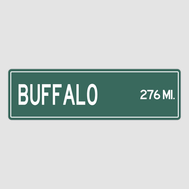 PERSONALIZED BUFFALO Sign, Buffalo City Distance Sign, City of Buffalo Gift, Buffalo Gifts, Buffalo Souvenir, Buffalo Sign