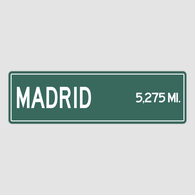 PERSONALIZED MADRID Sign, Madrid City Distance Sign, City of Madrid Gift, Madrid Gifts, Madrid Souvenir, Madrid Sign