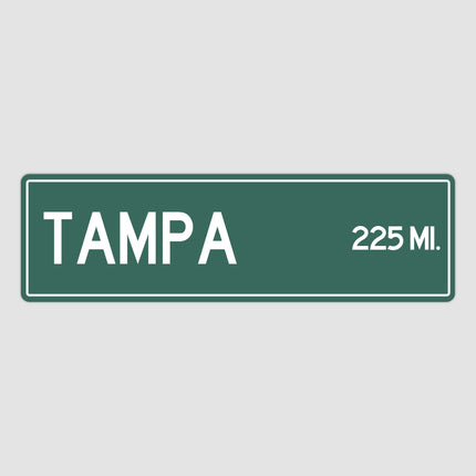 PERSONALIZED TAMPA Sign, Tampa City Distance Sign, City of Tampa Gift, Tampa Gifts, Tampa Souvenir