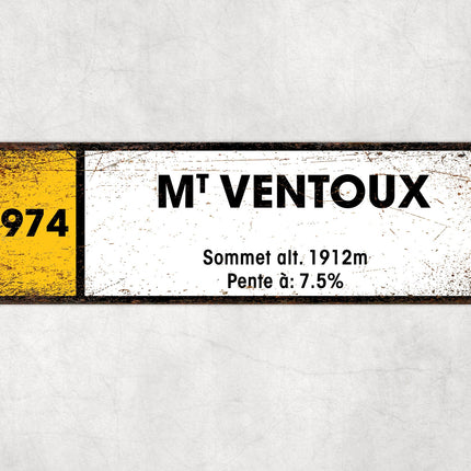 Mt. Ventoux D974 - Vintage Style Tour de France Cycling Sign - Gift for Cyclist, cycling sign, metal sign, biking sign,