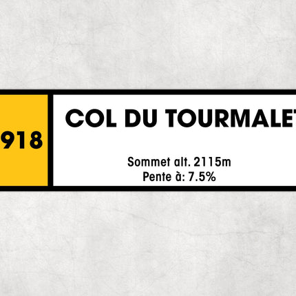 Col Du Tourmalet D918 - Vintage Style Tour de France Cycling Sign - Gift for Cyclist, cycling sign, metal sign, biking sign,