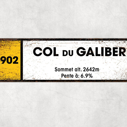 Col Du Galiber D902 - Vintage Style Tour de France Cycling Sign - Gift for Cyclist, cycling sign, metal sign, biking sign,