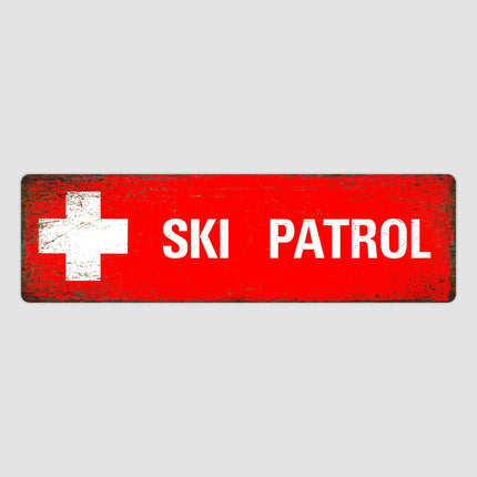 Ski Patrol - Ski Patrol Decor - Ski Patrol Sign - Medical Service Sign - Vintage Style Sign