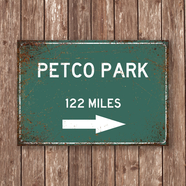 PERSONALIZED PETCO PARK Distance Sign, Petco Park Stadium, Petco Park Stadium Miles, San Diego Sign, San Diego gift, San Diego Souvenir