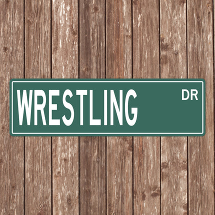 Custom Wrestling Street Sign - Perfect Gift for Wrestling Fans & Wrestlers - Wrestling Signs, Wrestling Gifts