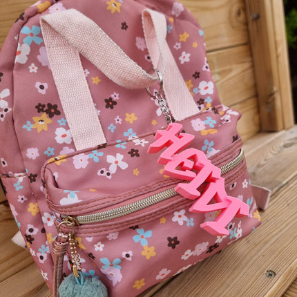 Graffiti style Keyring Keychains | Backpack Tags, 3D Printed Keychains, Kid's Name Tags, Grafitti Keyrings, Charms, School Bag Names