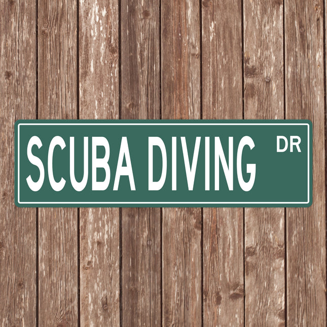 Custom Scuba Diving Street Sign - Perfect Gift for Scuba Diving Fans & Divers - Scuba Diving Signs, Scuba Diving Gifts