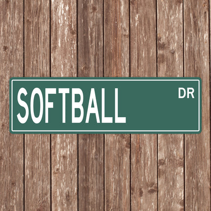 Custom Softball Street Sign - Perfect Gift for Softball Fans & Players - Softball Signs, Softball Gifts