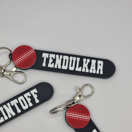 Personalized Cricket Keychain - Keyring - Bag Tag - Name Tag - Backpack Tags, Kid's Name Tags, Sport Keyrings, Charms