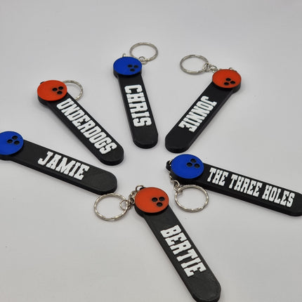Personalized Bowling Keychain - Keyring - Bag Tag - Name Tag - Backpack Tags, Kid's Name Tags, Sport Keyrings, Charms