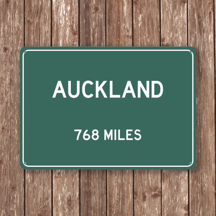 PERSONALIZED AUCKLAND Sign, Auckland City Distance Sign, City of Auckland Gift, Auckland Gifts, Auckland Souvenir, Auckland Signs