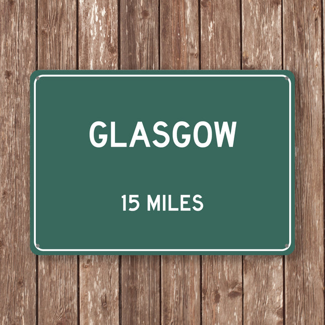 PERSONALIZED GLASGOW Sign, Glasgow City Distance Sign, City of Glasgow Gift, Glasgow Gifts, Glasgow Souvenir, Glasgow Sign