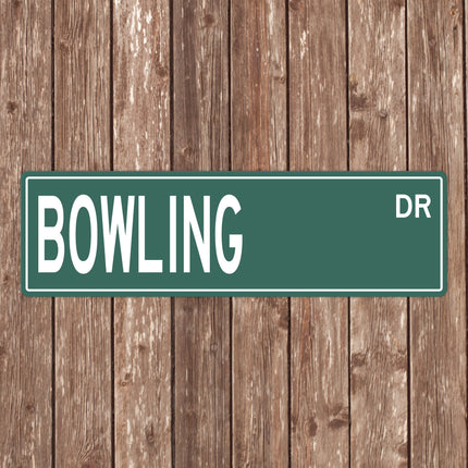 Custom Bowling Street Sign - Perfect Gift for Bowling Fans & Players - Bowling Signs, Bowling Gifts