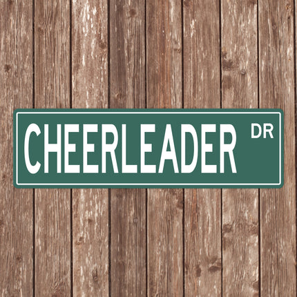 5tom Cheerleader Street Sign - Perfect Gift for Cheerleading Fans & Cheerleaders - Cheerleader Signs, Cheerleading Gifts