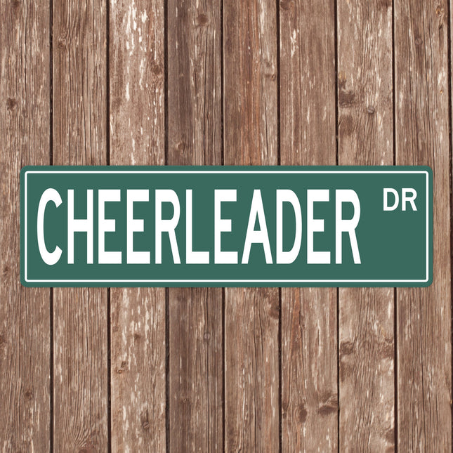 5tom Cheerleader Street Sign - Perfect Gift for Cheerleading Fans & Cheerleaders - Cheerleader Signs, Cheerleading Gifts