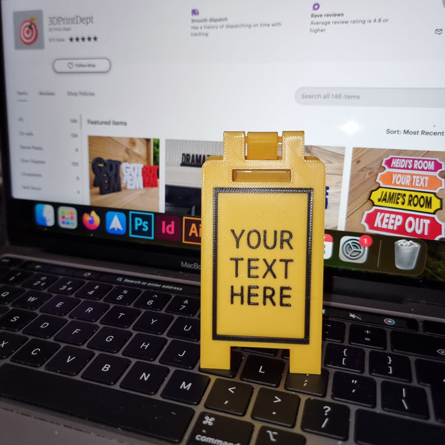 Custom Mini Floor Sign – Personalized Colors & Text 