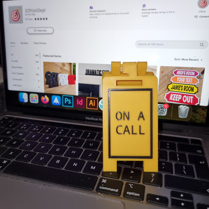 On A Call Mini Floor Sign - Customizable Colors & Text - 3 Different Sizes Available