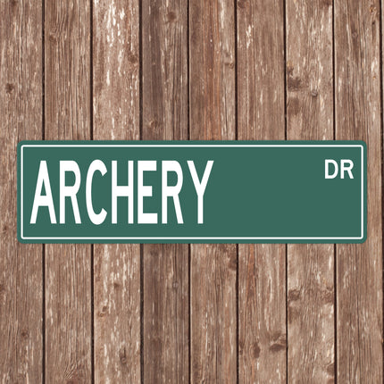 Custom Archery Street Sign - Perfect Gift for Archery Fans & Archers - Archery Signs, Archery Gifts