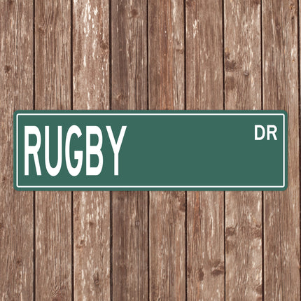 Custom Rugby Street Sign - Perfect Gift for Rugby Fans & Players - Rugby Signs, Rugby Gifts