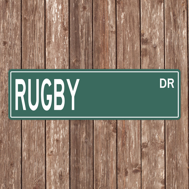 Custom Rugby Street Sign - Perfect Gift for Rugby Fans & Players - Rugby Signs, Rugby Gifts