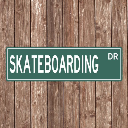 Custom Skateboarding Street Sign - Perfect Gift for Skateboarding Fans & Skaters - Skateboarding Signs, Skateboarding Gifts
