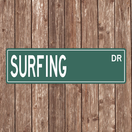 Custom Surfing Street Sign - Perfect Gift for Surfing Fans & Surfers - Surfing Signs, Surfing Gifts