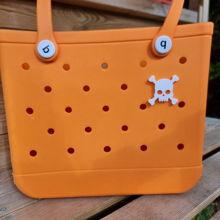 Bogg Bag - Skull and Bones Charm for Bogg Bag - Bogg Bag Accessories - Personalized Bogg Bag Charm - Cute & Emo Bogg Bag Decoration