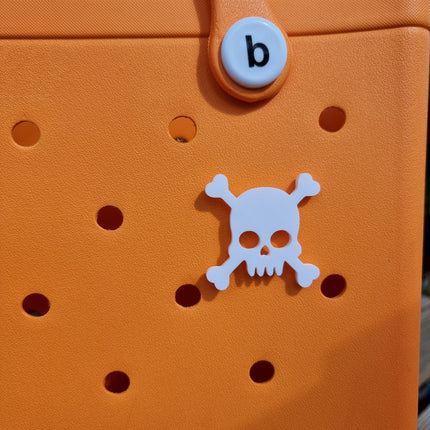 Bogg Bag - Skull and Bones Charm for Bogg Bag - Bogg Bag Accessories - Personalized Bogg Bag Charm - Cute & Emo Bogg Bag Decoration