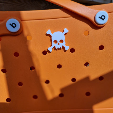 Bogg Bag - Skull and Bones Charm for Bogg Bag - Bogg Bag Accessories - Personalized Bogg Bag Charm - Cute & Emo Bogg Bag Decoration