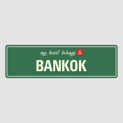 Heart Belongs to Bangkok Sign, Bangkok City Sign, City of Bangkok Gift, Bangkok Gifts, Bangkok Souvenir, Bangkok Sign