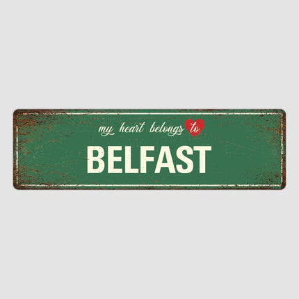 Heart Belongs to Belfast Sign, Belfast City Sign, City of Belfast Gift, Belfast Gifts, Belfast Souvenir, Belfast Sign