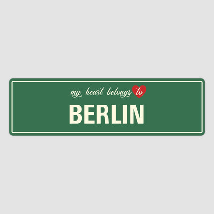 Heart Belongs to Berlin Sign, Berlin City Sign, City of Berlin Gift, Berlin Gifts, Berlin Souvenir, Berlin Sign