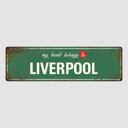 Heart Belongs to Liverpool Sign, Liverpool City Sign, City of Liverpool Gift, Liverpool Gifts, Liverpool Souvenir, Liverpool Sign