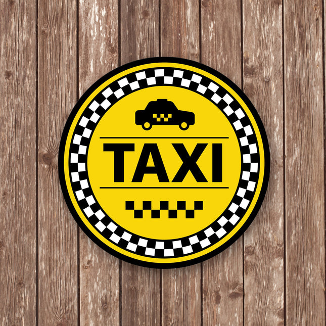 Taxi Metal Sign - Dad's Taxi Service - Personal Taxi - Retro vintage taxi sign