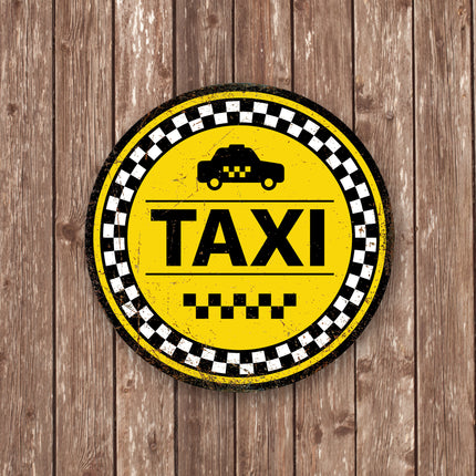 Taxi Metal Sign - Dad's Taxi Service - Personal Taxi - Retro vintage taxi sign