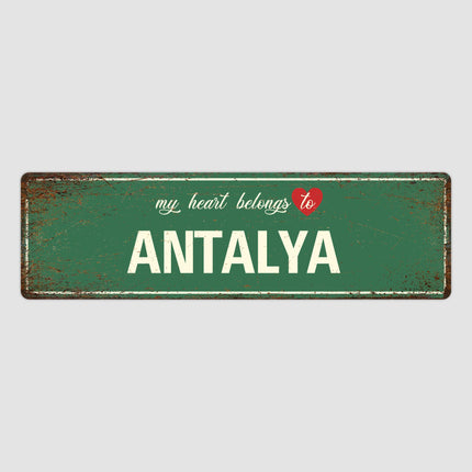 Heart Belongs to Antalya Sign, Antalya City Sign, City of Antalya Gift, Antalya Gifts, Antalya Souvenir, Antalya Sign
