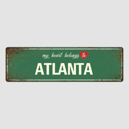 Heart Belongs to Atlanta Sign, Atlanta City Sign, City of Atlanta Gift, Atlanta Gifts, Atlanta Souvenir, Atlanta Sign