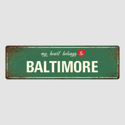 Heart Belongs to Baltimore Sign, Baltimore City Sign, City of Baltimore Gift, Baltimore Gifts, Baltimore Souvenir, Baltimore Sign