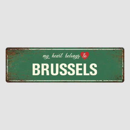 Heart Belongs to Brussels Sign, Brussels City Sign, City of Brussels Gift, Brussels Gifts, Brussels Souvenir, Brussels Sign