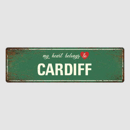Heart Belongs to Cardiff Sign, Cardiff City Sign, City of Cardiff Gift, Cardiff Gifts, Cardiff Souvenir, Cardiff Sign