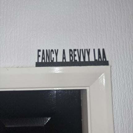 FANCY A BEVVY Laa Door topper, shelf decor, wall decor, quirky home interior decor, quirky gift, door decoration 