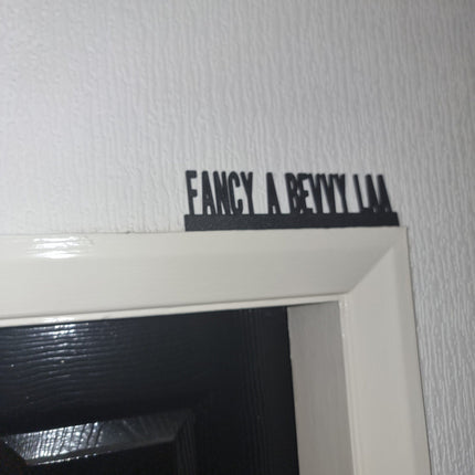 FANCY A BEVVY Laa Door topper, shelf decor, wall decor, quirky home interior decor, quirky gift, door decoration 