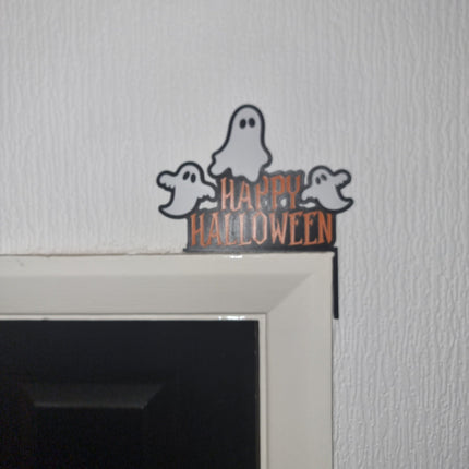 Happy Halloween Boo Ghosts Door topper, shelf decor, wall decor, quirky home interior decor, quirky gift, door decoration 