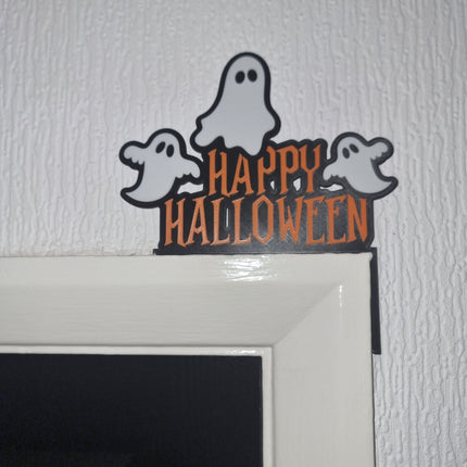 Happy Halloween Boo Ghosts Door topper, shelf decor, wall decor, quirky home interior decor, quirky gift, door decoration 